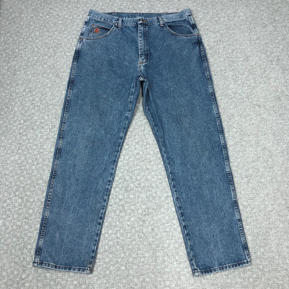 Twenty X Jeans Mens 38x32 Blue Medium Wash Regular Straight Denim Pants Casual